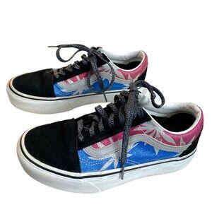 VANS Old Skool Canvas Skateboarding Platform After Dark Womens Size 7
